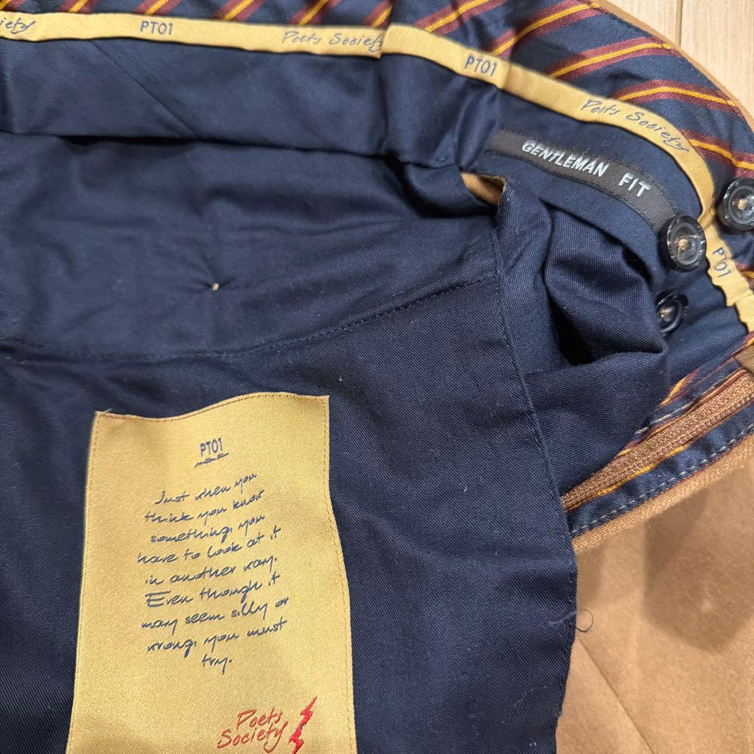 PT01 ジェントルマンフィット 股下72 ブラウン スラックス 46