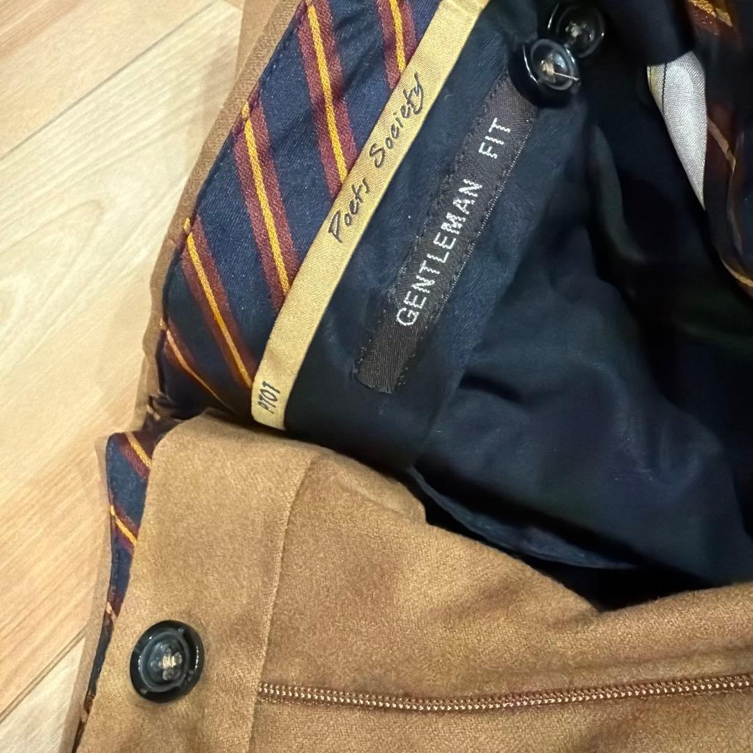 PT01 ジェントルマンフィット 股下72 ブラウン スラックス 46