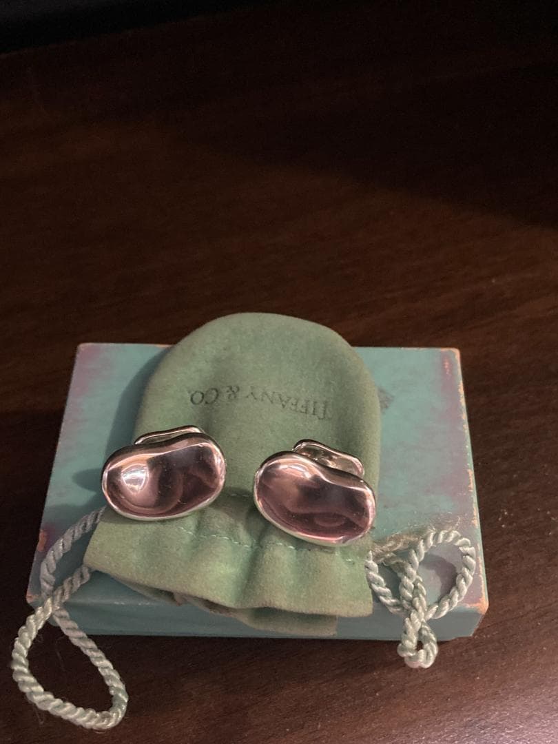 美品 ティファニー ビーンズ カフス ラージ エルサペレッティ シルバー