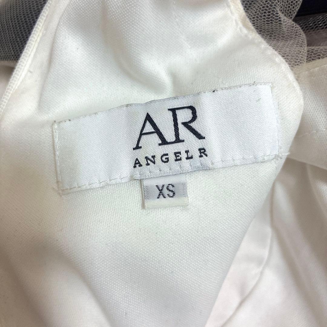 angelR XS ホワイト キャバドレス タイト 長袖 ホルターネック