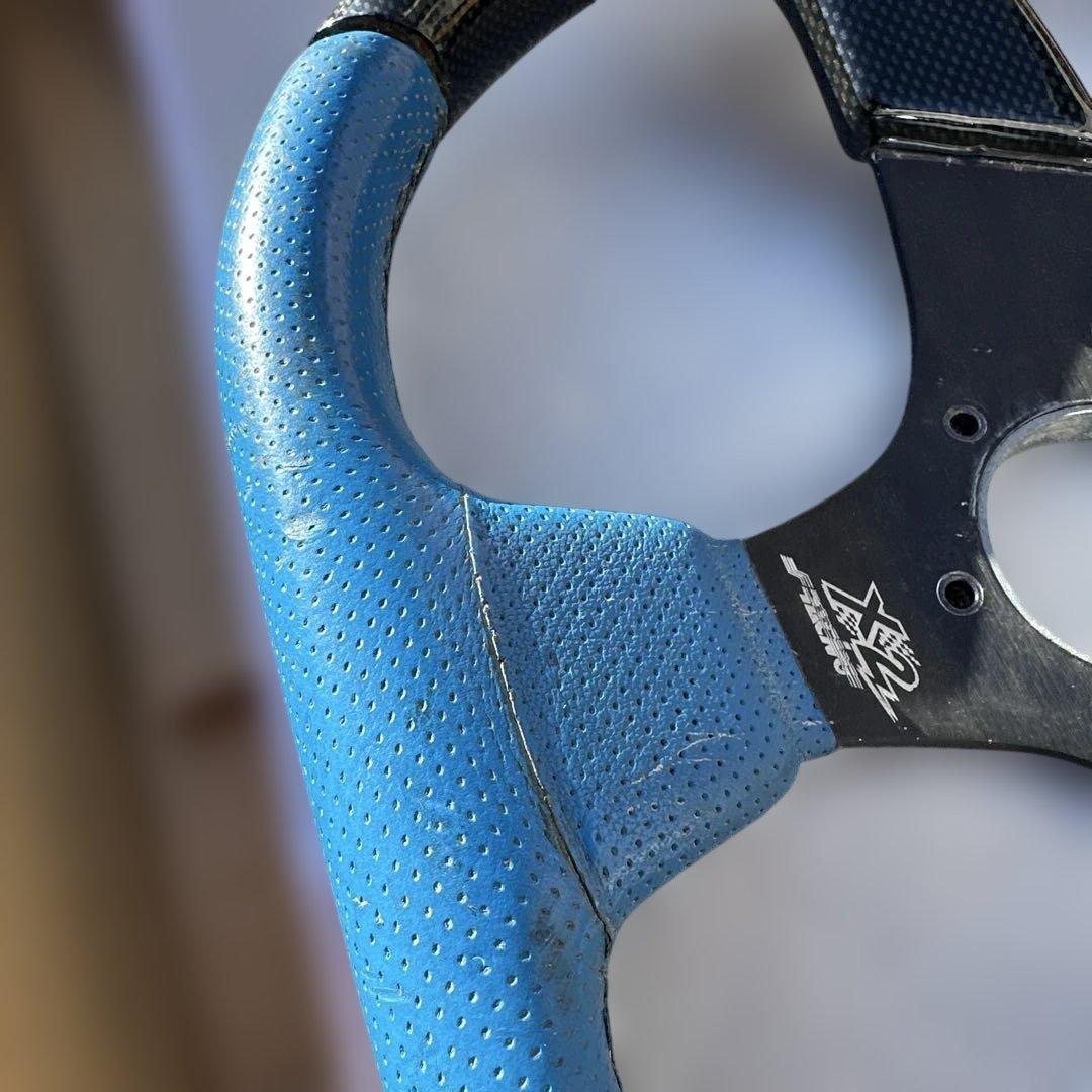 SimoniRacingX2ステアリングカーボンルックレザーステアリングホイール