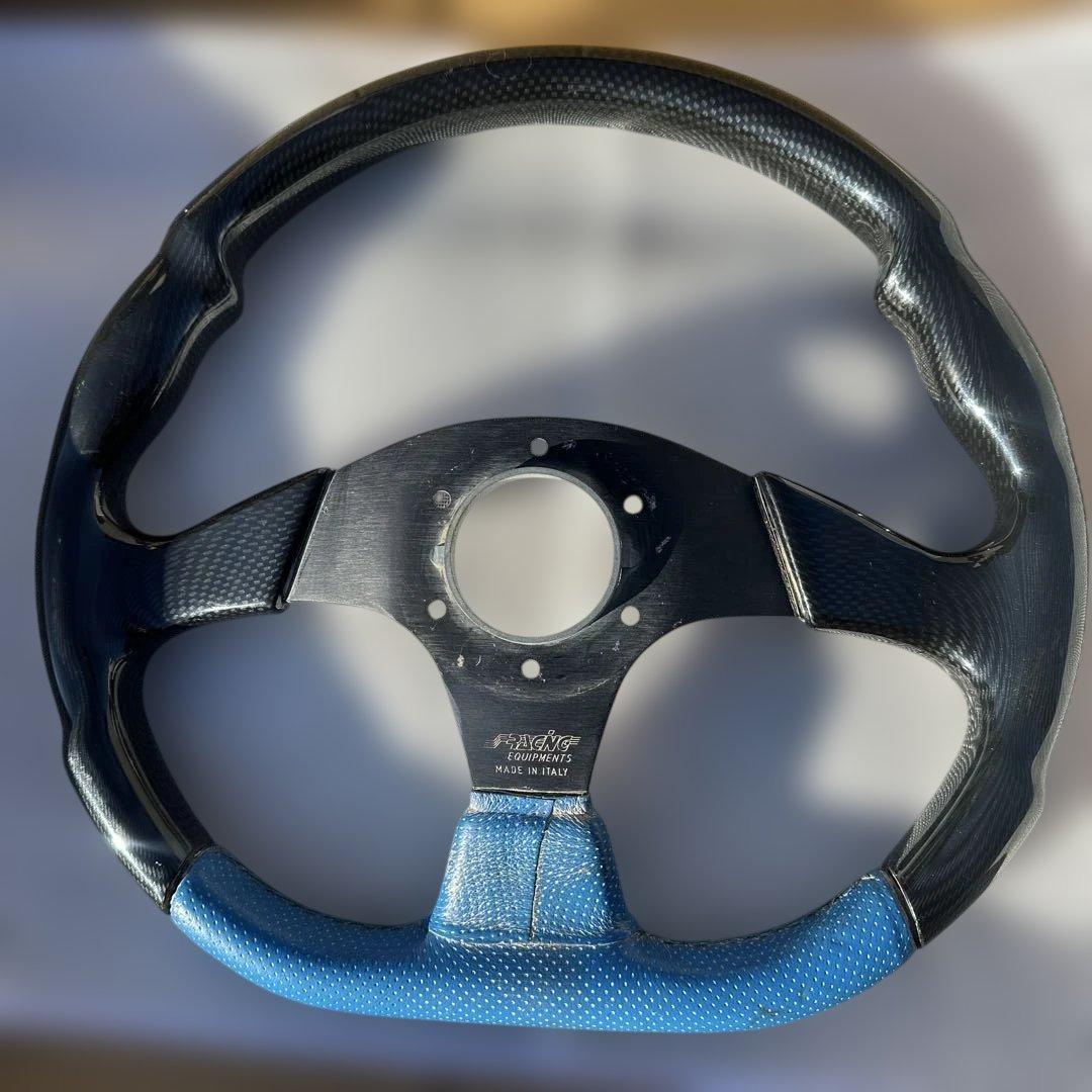 SimoniRacingX2ステアリングカーボンルックレザーステアリングホイール