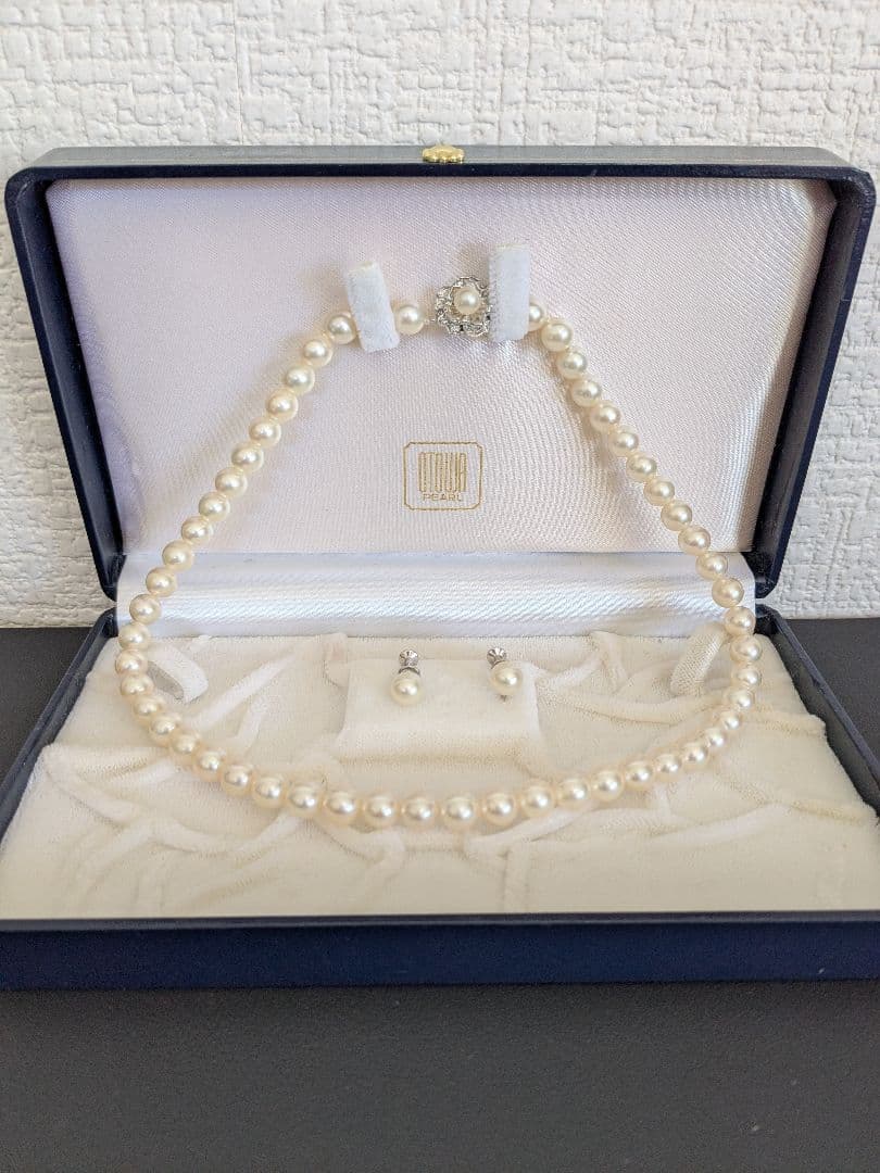 本真珠　パールネックレス　イヤリング　セット