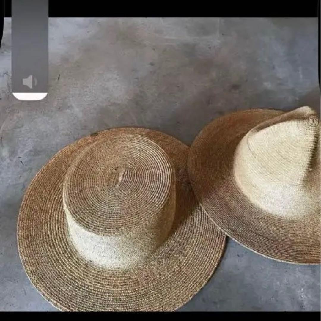 最終値下げ　wicagrocery 麦わら帽子　少し大きめ59cm