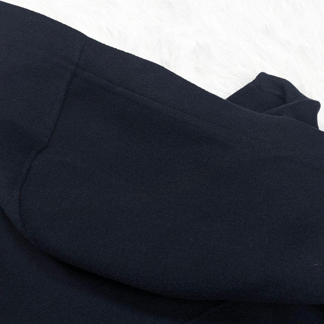 エスマックスマーラ クチートアマーノ ダブルフェイスロングジレ フード M 濃紺