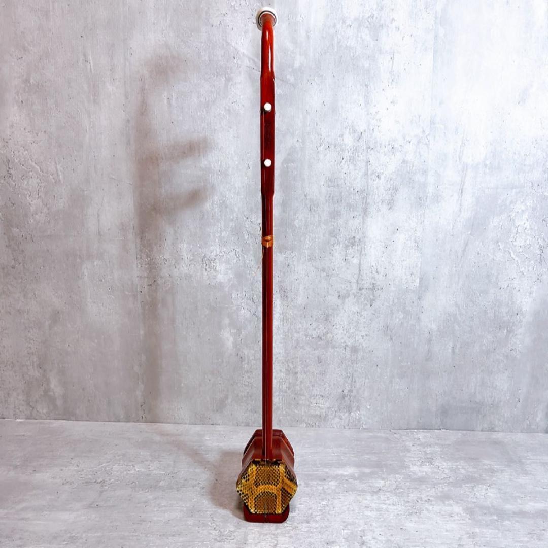 未使用! 蘇州二胡　紅木精品　中国楽器　二胡　胡弓　ケースセット 弦楽器