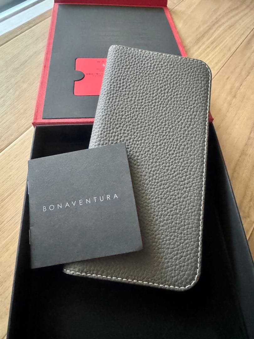 BONAVENTURA 手帳型ケース グレー
