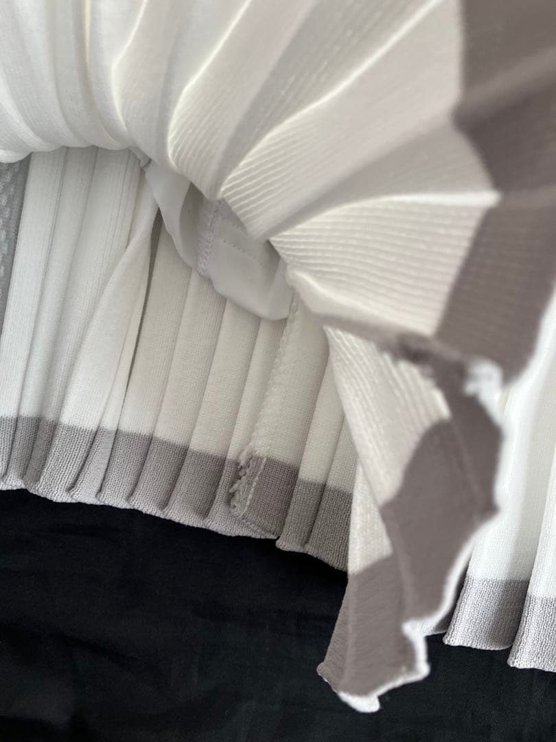 新品⛳️アディダスゴルフビッグロゴダンボールニット&プリーツスカート　L