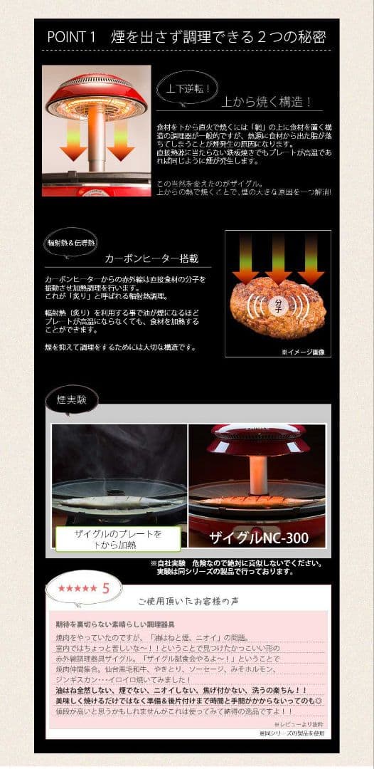 ザイグルプラス　赤外線ロースター　未使用