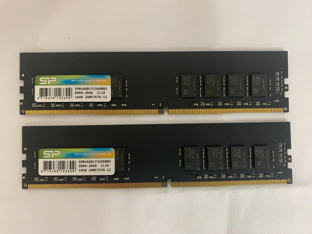 【動作確認済・美品】SP DDR4 2666 32GB ※16GBｘ2 メモリ①