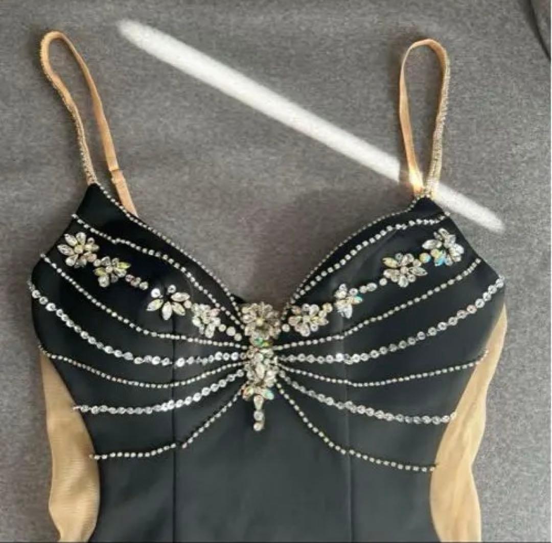 エンジェルアール　ビジュー　ブラック　ミニ　タイト　キャバドレス　ナイトドレス