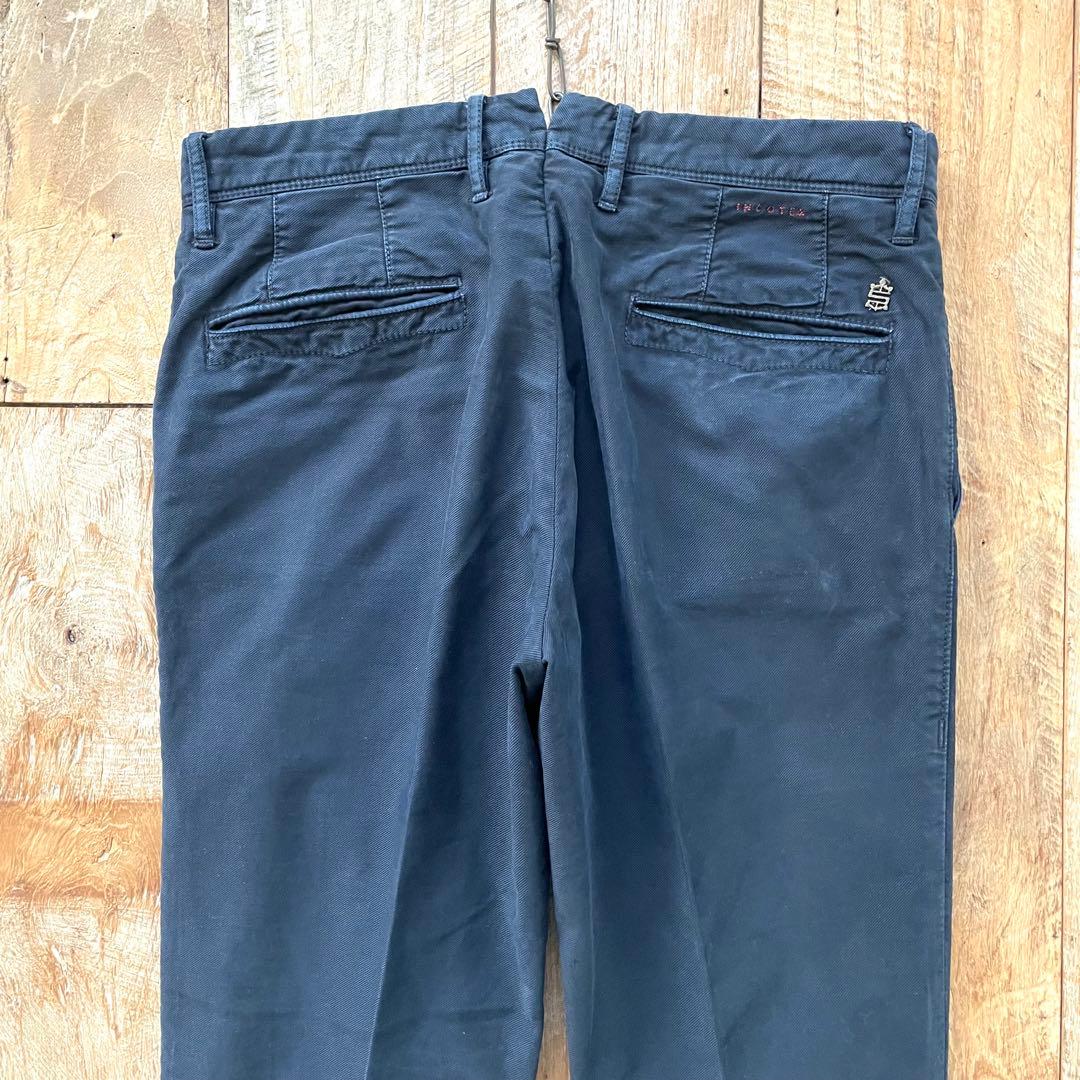 【極美品】INCOTEX SLACKS テーパード コットン スラックス パンツ