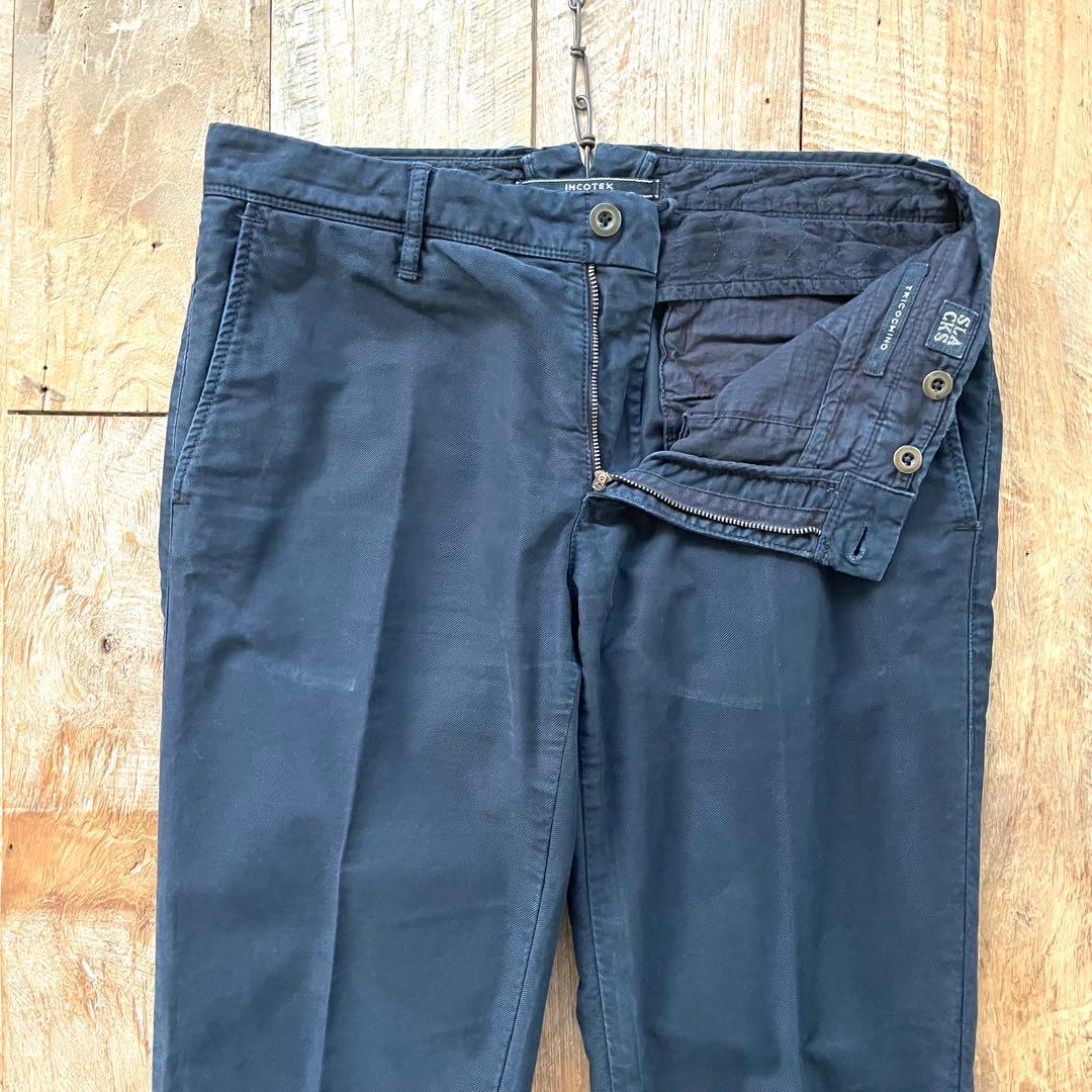 【極美品】INCOTEX SLACKS テーパード コットン スラックス パンツ