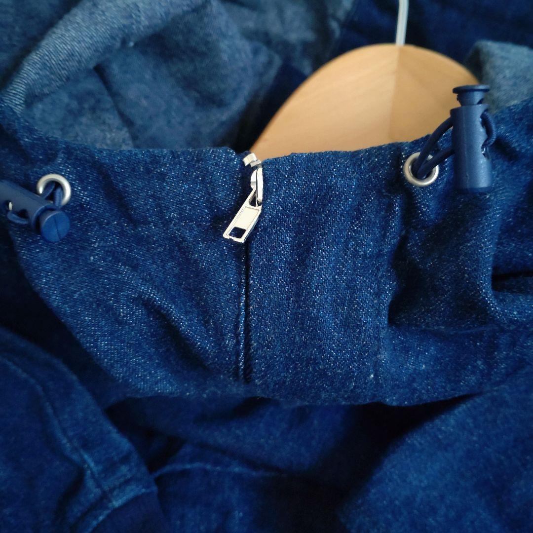 美品】完売品 アンティカantiqua デニムプルオーバー ビッグポケットパーカ