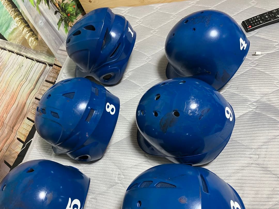 バッター用ヘルメット 8個セット 青