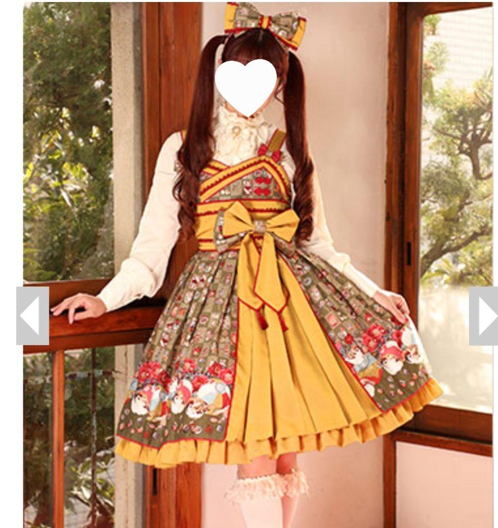 メタモルフォーゼ すずめのおはじき遊び ジャンスカ/ プラスサイズ/ クリップ付