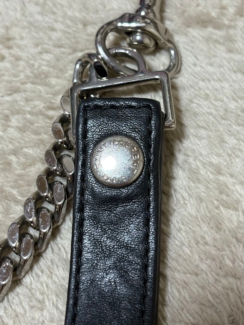サンローラン　レザー付き ウォレットチェーン　saintlaurentparis