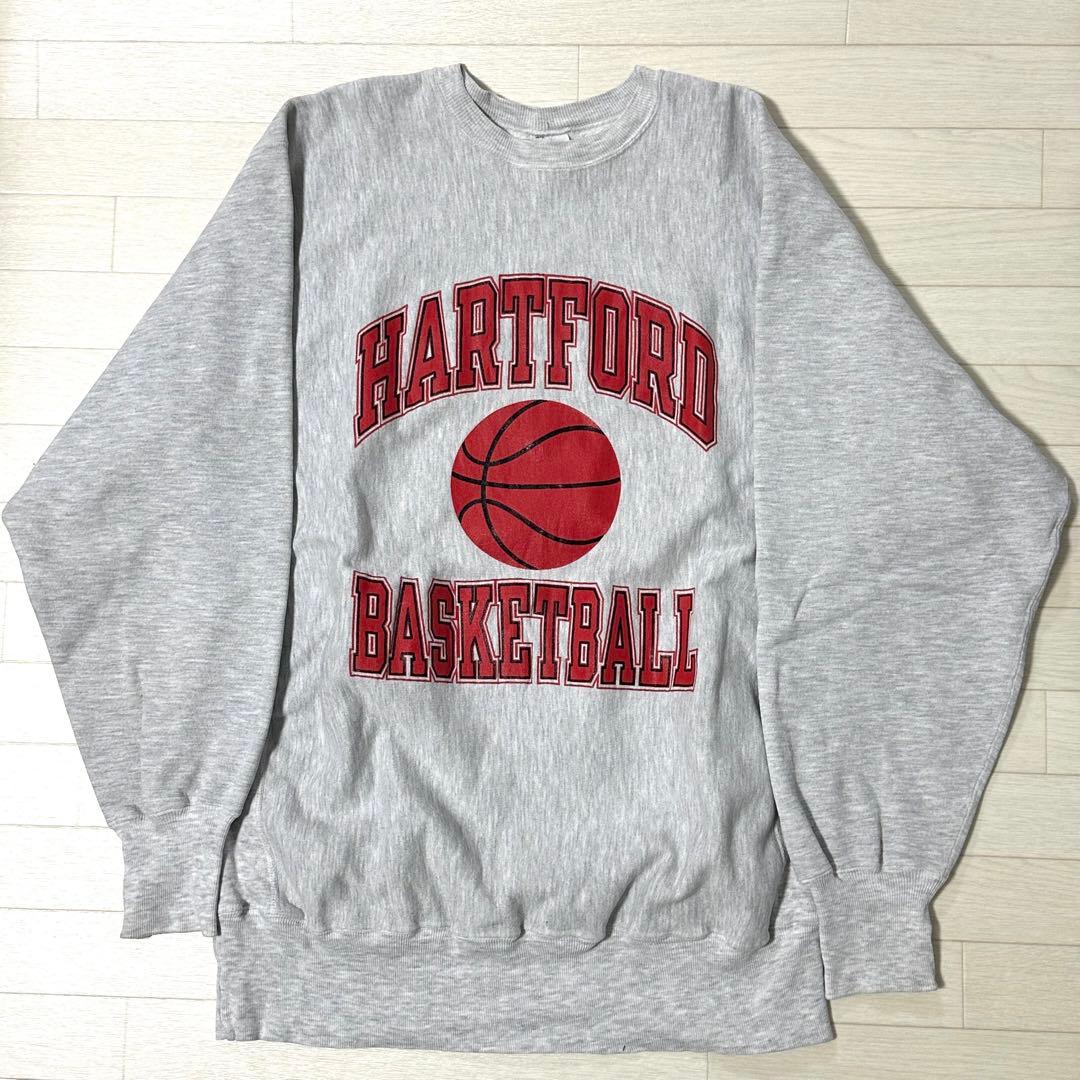 XXL【良品】90s Champion リバースウィーブ 3段ロゴ スウェット