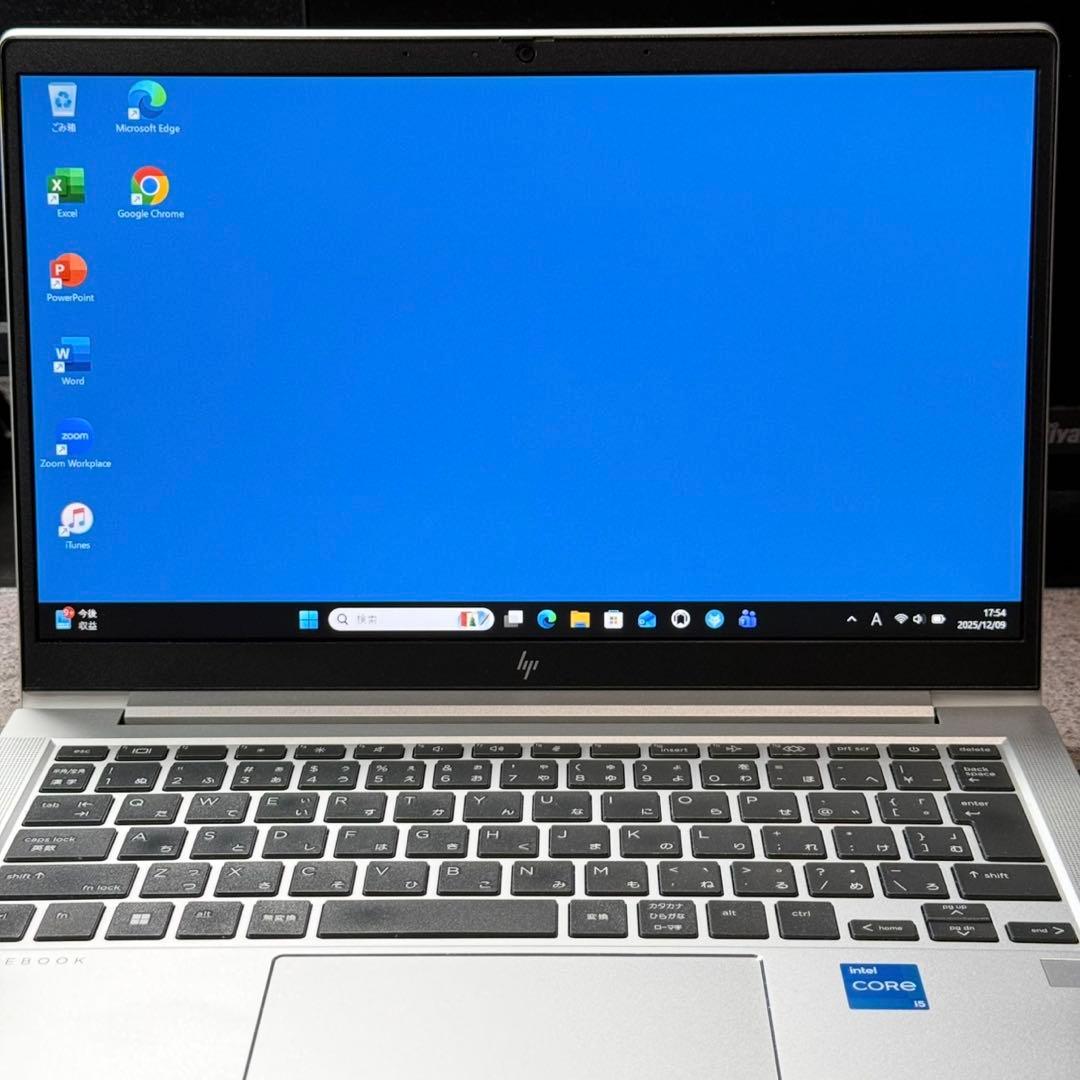 美品 HPノートパソコン 12世代 静音NVMe256 指紋認証 11Pro