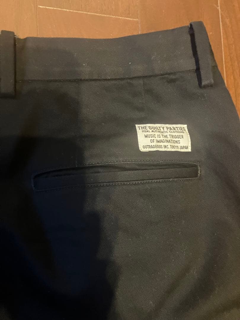 ワコマリア定番チノトラウザーズタイプ1ブラックディッキーズleeラングラー