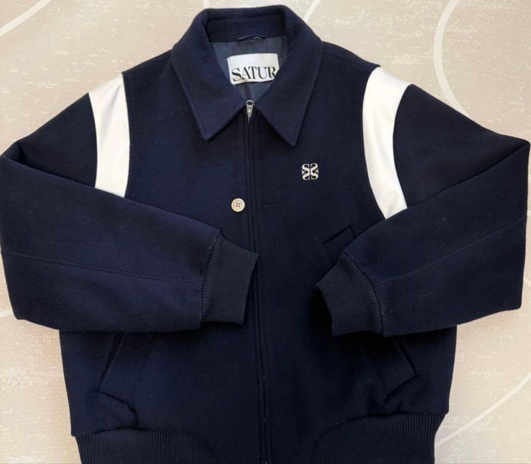 ジャケット・アウター SATUR Percy Wool Blend Varsity Jacket