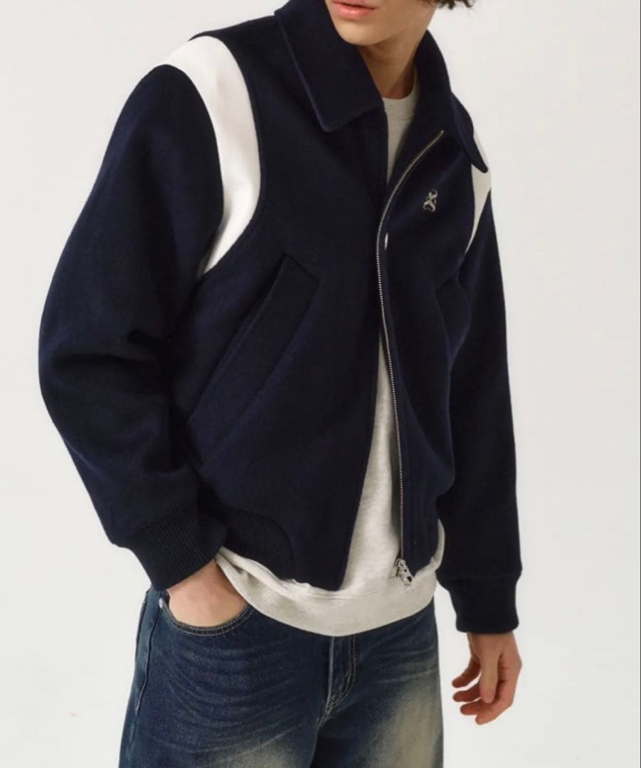 ジャケット・アウター SATUR Percy Wool Blend Varsity Jacket