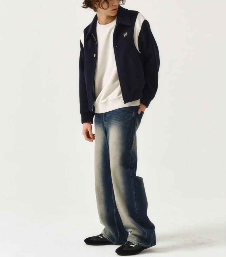 ジャケット・アウター SATUR Percy Wool Blend Varsity Jacket