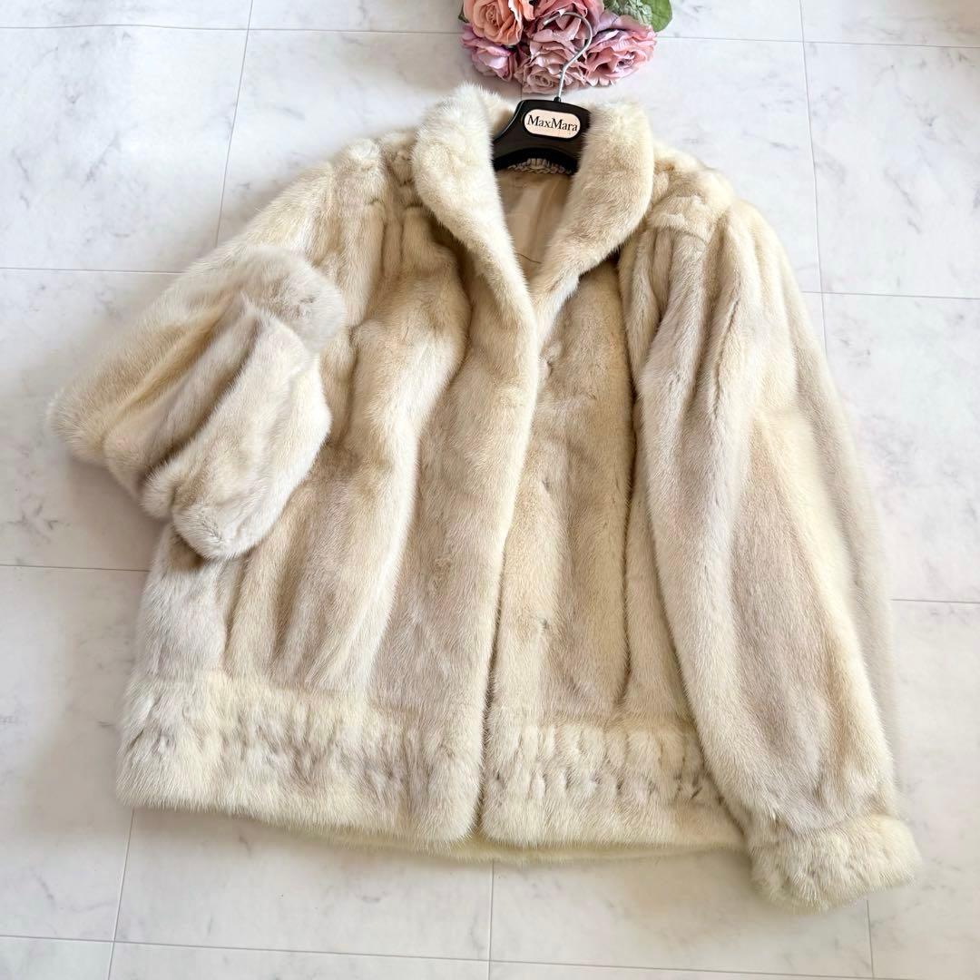 デザイン◎ヴァイオレットミンク クロップド リアルファー 毛皮 なめし柔らか