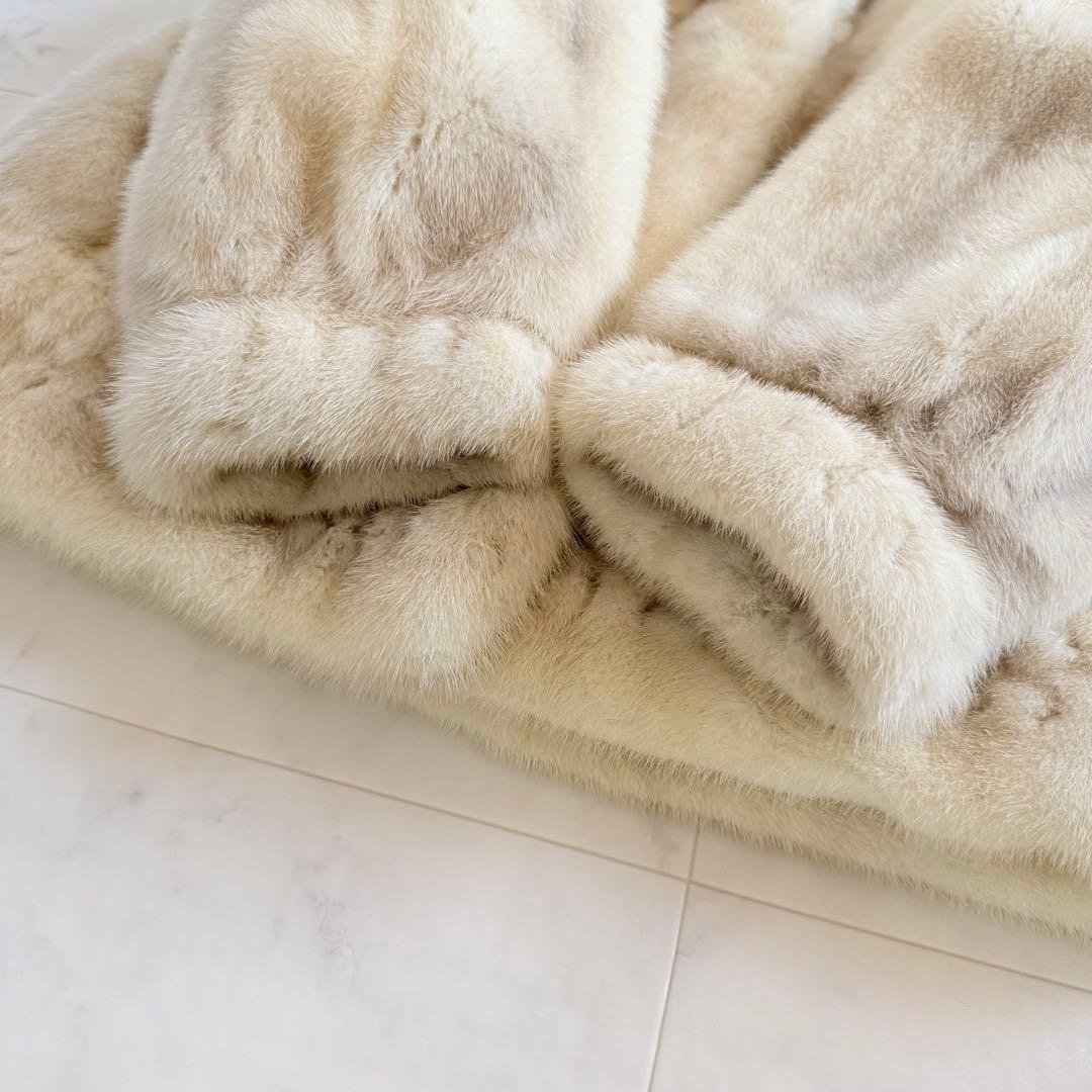 デザイン◎ヴァイオレットミンク クロップド リアルファー 毛皮 なめし柔らか