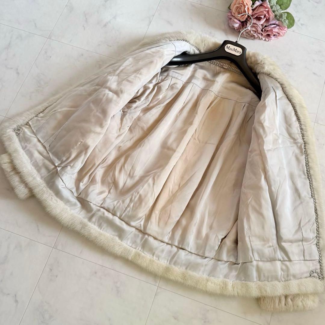 デザイン◎ヴァイオレットミンク クロップド リアルファー 毛皮 なめし柔らか