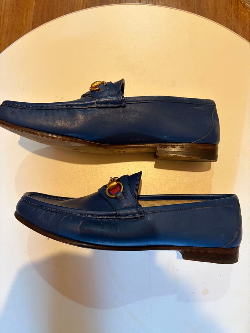 希少　グッチ　ローファー　ホースビット　シェリーライン　ゴールド金具　レザー