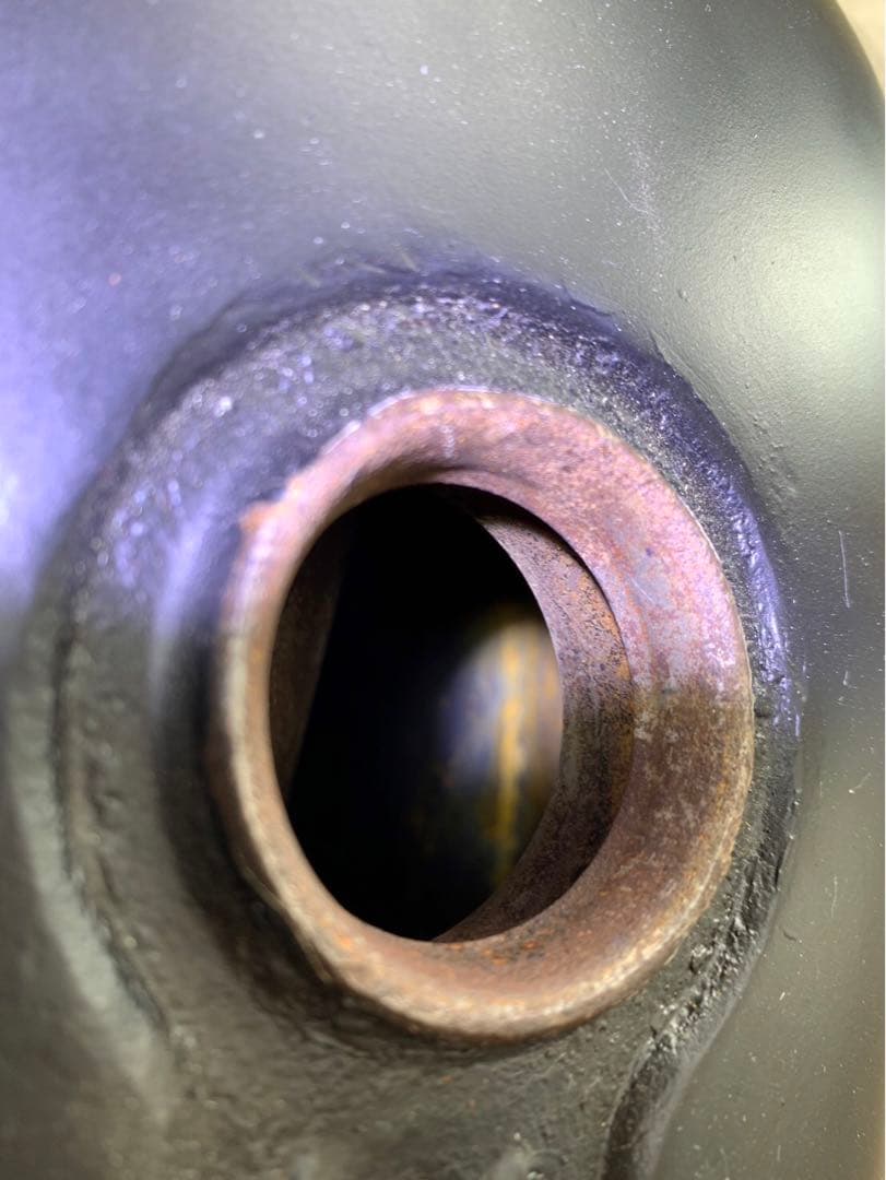 SR400用チョップタンク 黒 赤ライン