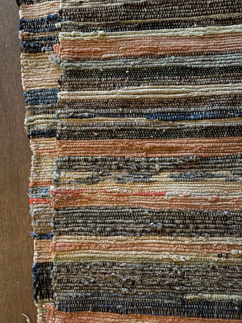 古布 裂織 34×163cm ボロ　アンティーク　ヴィンテージ　裂き織り