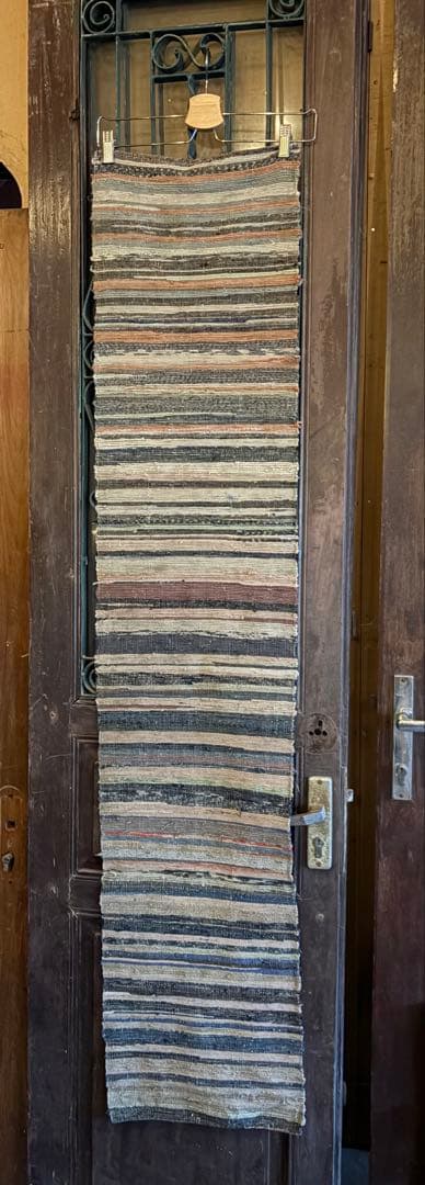 古布 裂織 34×163cm ボロ　アンティーク　ヴィンテージ　裂き織り