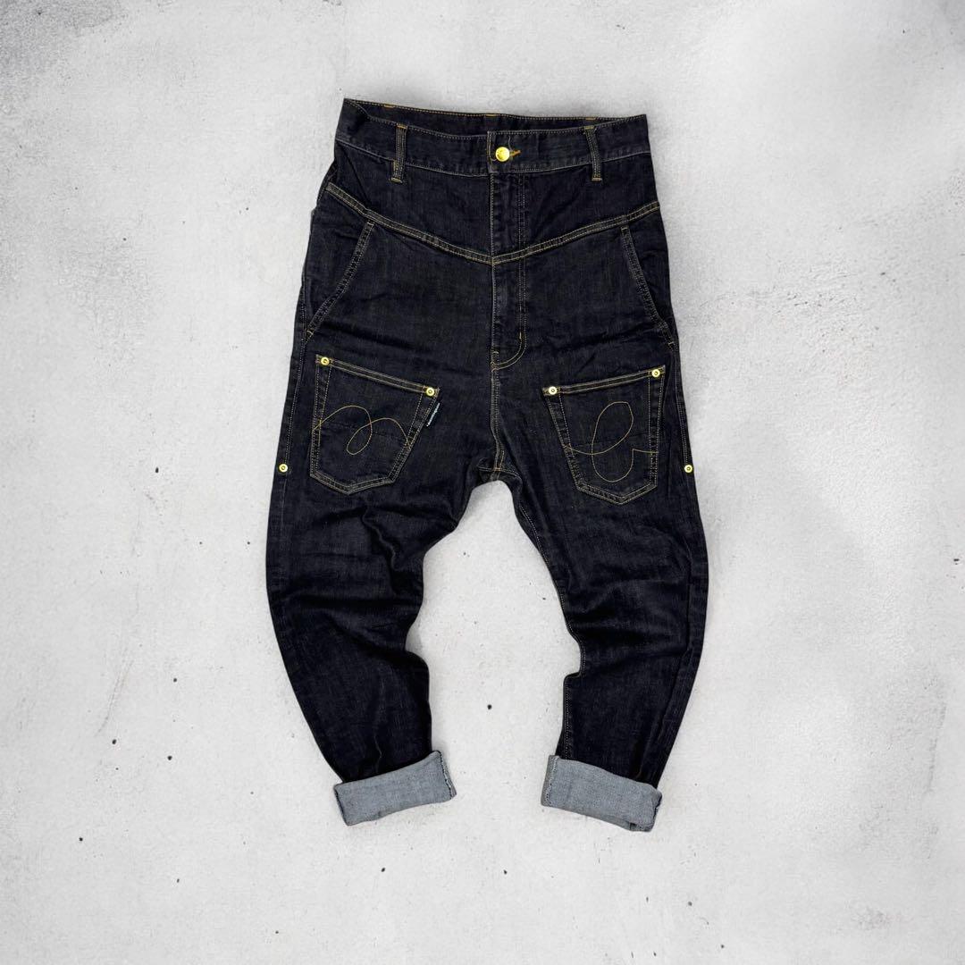 mercibeaucoup, メルシーボークー うしろまえ デニム ブラック 3