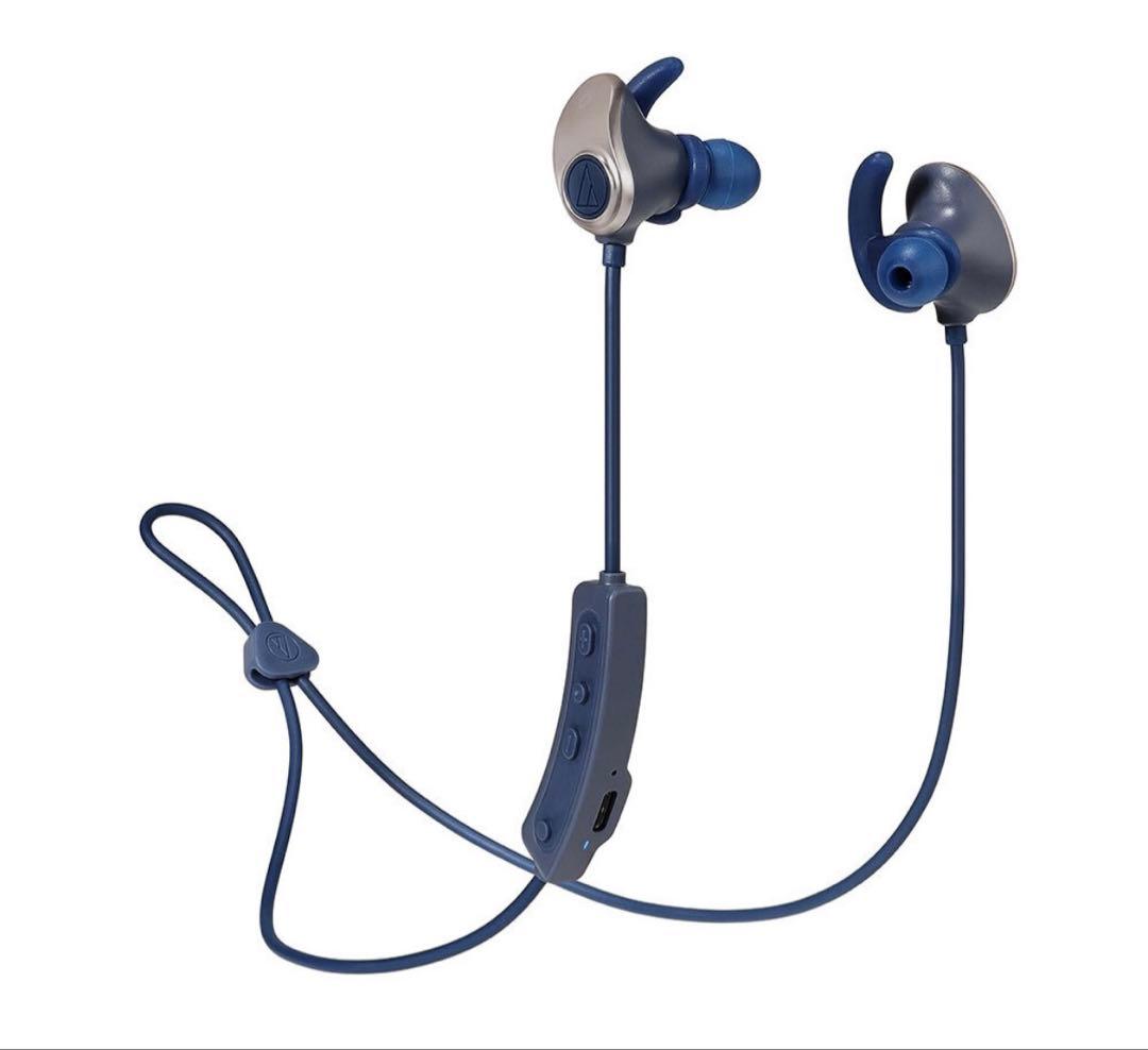 【新品】ワイヤレスヘッドホン ATH-SPORT90BT コールドネイビー色