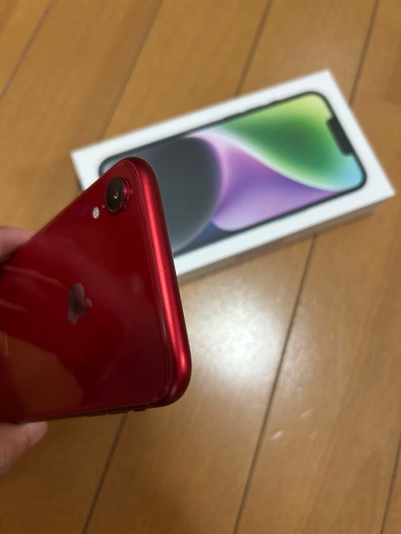 【SIMフリー】【初期化済】【美品】iPhoneXR 赤　※箱付き