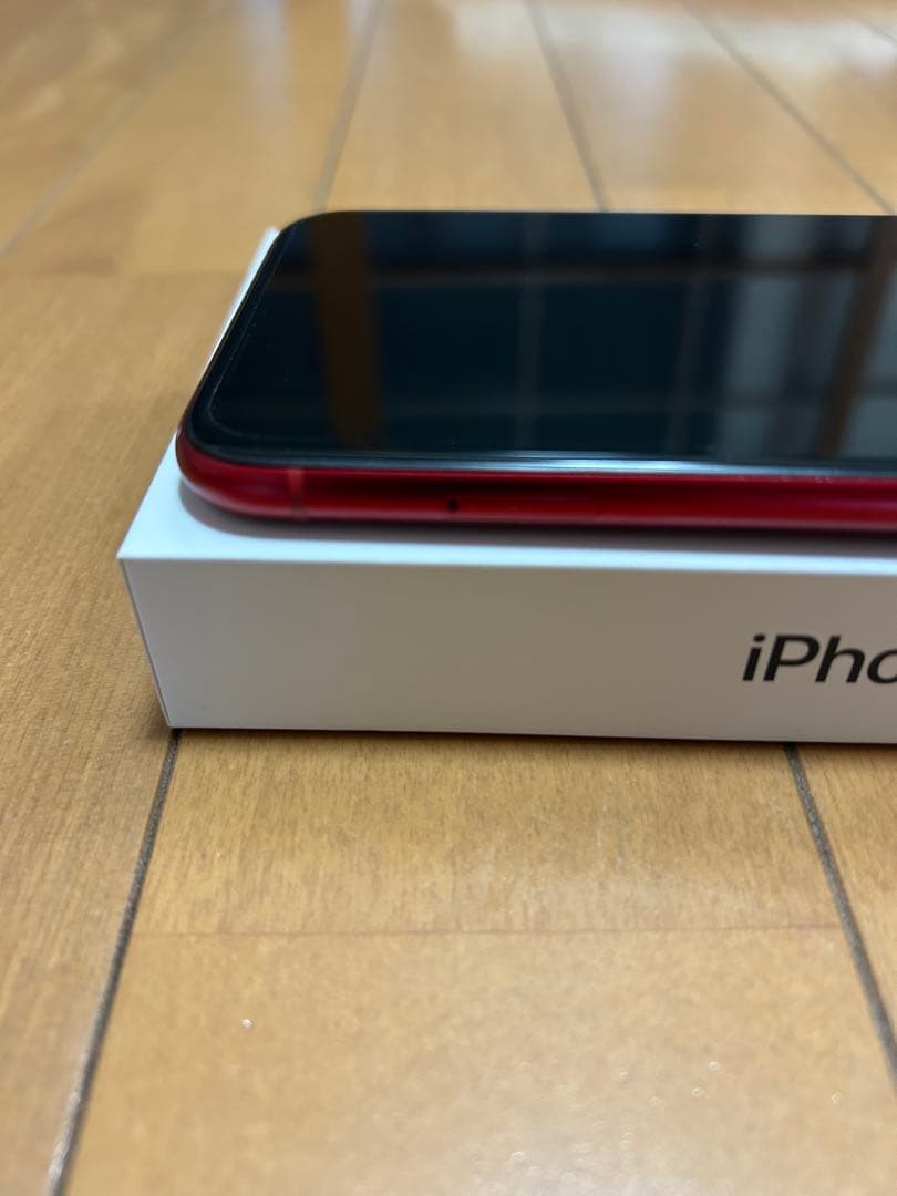 【SIMフリー】【初期化済】【美品】iPhoneXR 赤　※箱付き