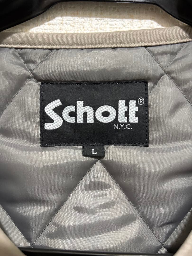 Schott QUILTING WORK VEST/ベージュ　定価19,800円
