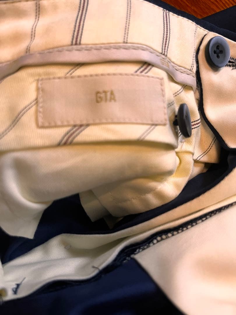 GTA ウールパンツ 新品未使用 未裾上げ ネイビー