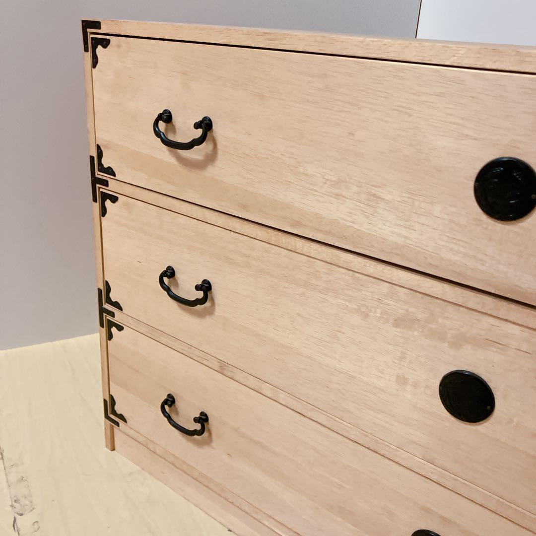 桐箪笥　桐タンス 3段　着物たんす　和装　収納　幅94.5×高さ57×奥行き44