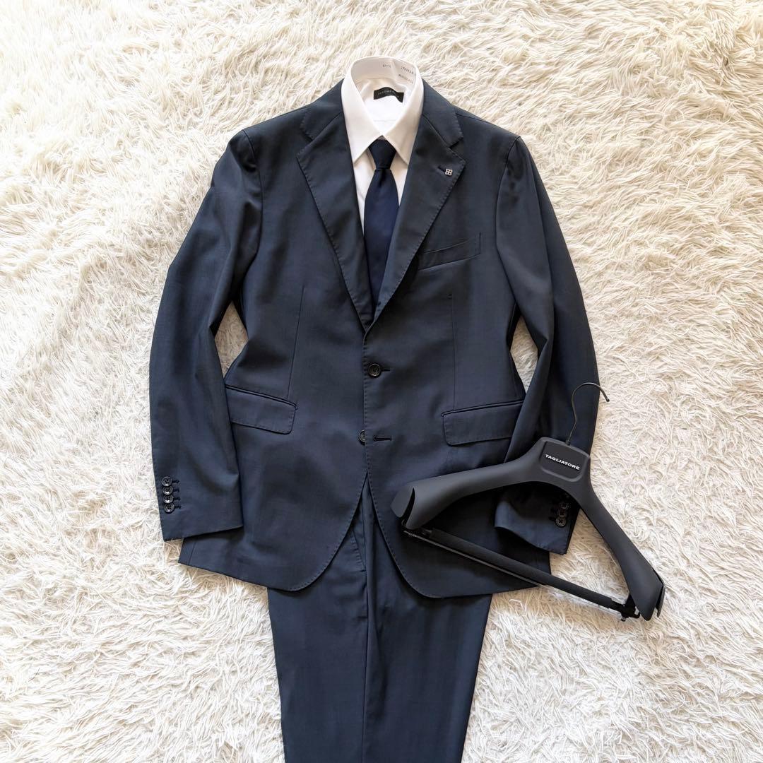 <美品>TAGLIATORE REDA ネイビー ウール スーツ サイズ50