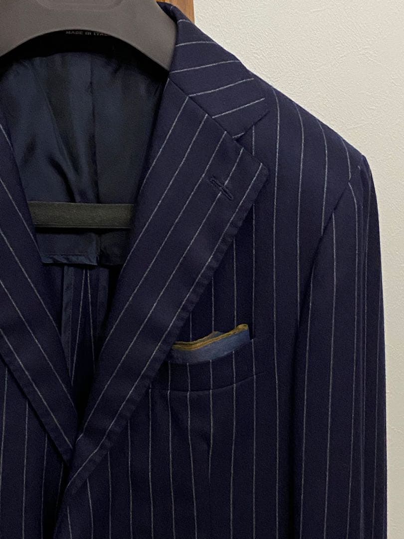 TAGLIATORE ネイビー ストライプ ビジネススーツ 48サイズ