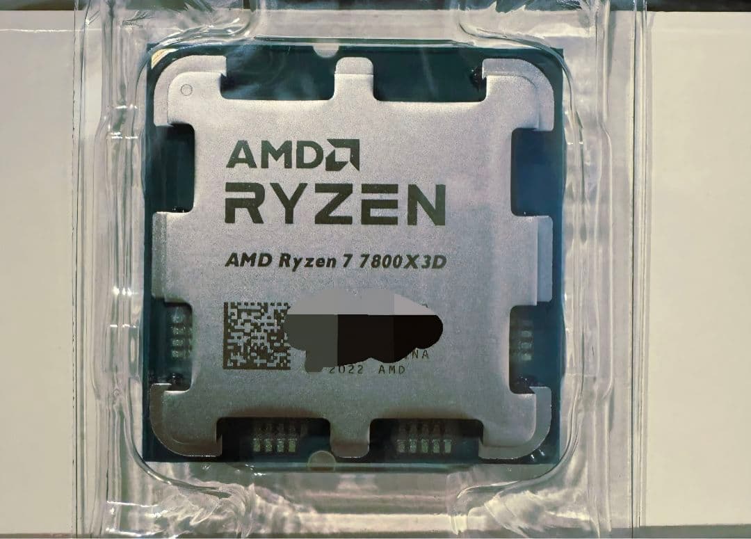 AMD Ryzen7 7800X3D バルク 新品, 作動確認済み