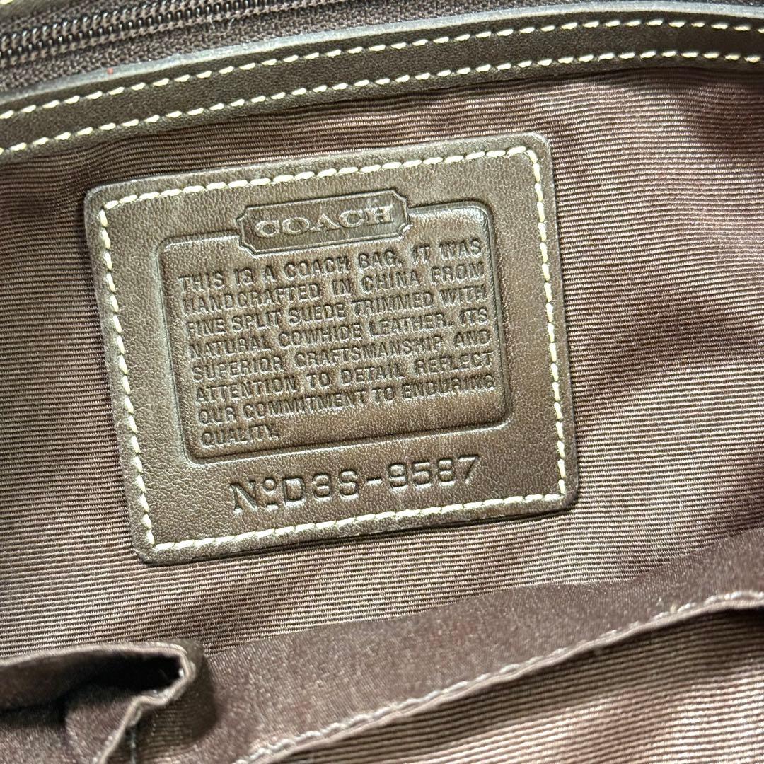 COACH コーチ 9587 スエード×レザー パッチワーク ショルダーバッグ