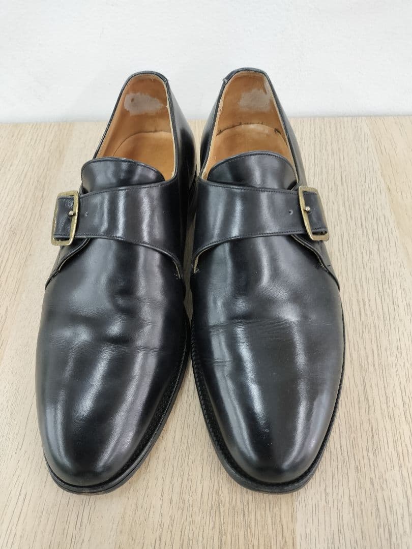 [英国製]90年代❢モンクストラップ ブラックレザーシューズ