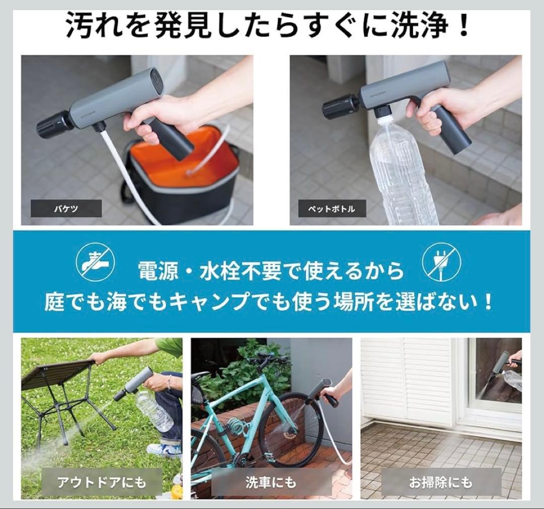 ポケット型高圧洗浄機 SWU-201 (BK) 本体