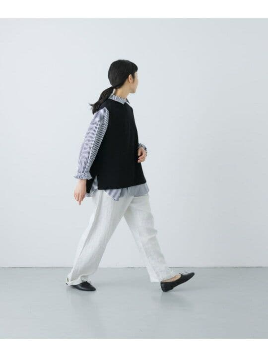 2025ss かぐれ　ドライコットンニットベスト　ブラック