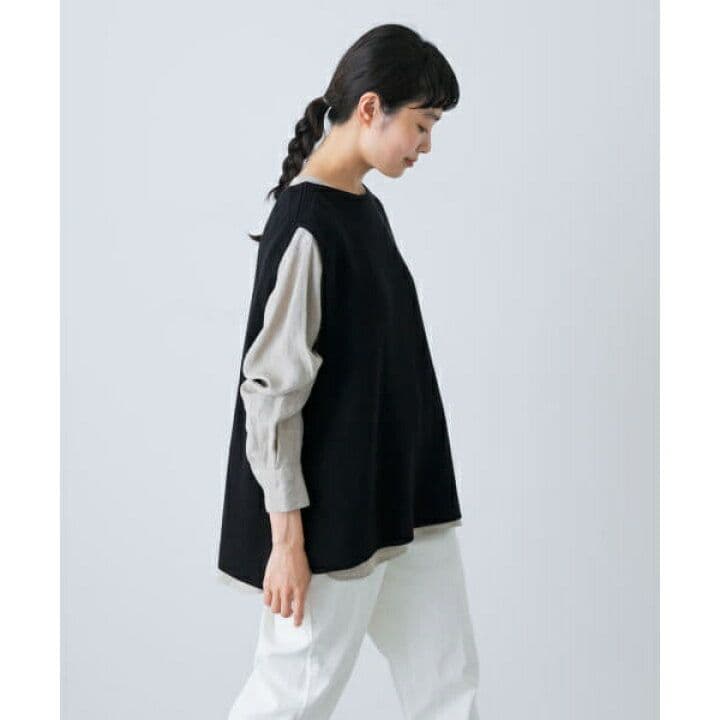 2025ss かぐれ　ドライコットンニットベスト　ブラック