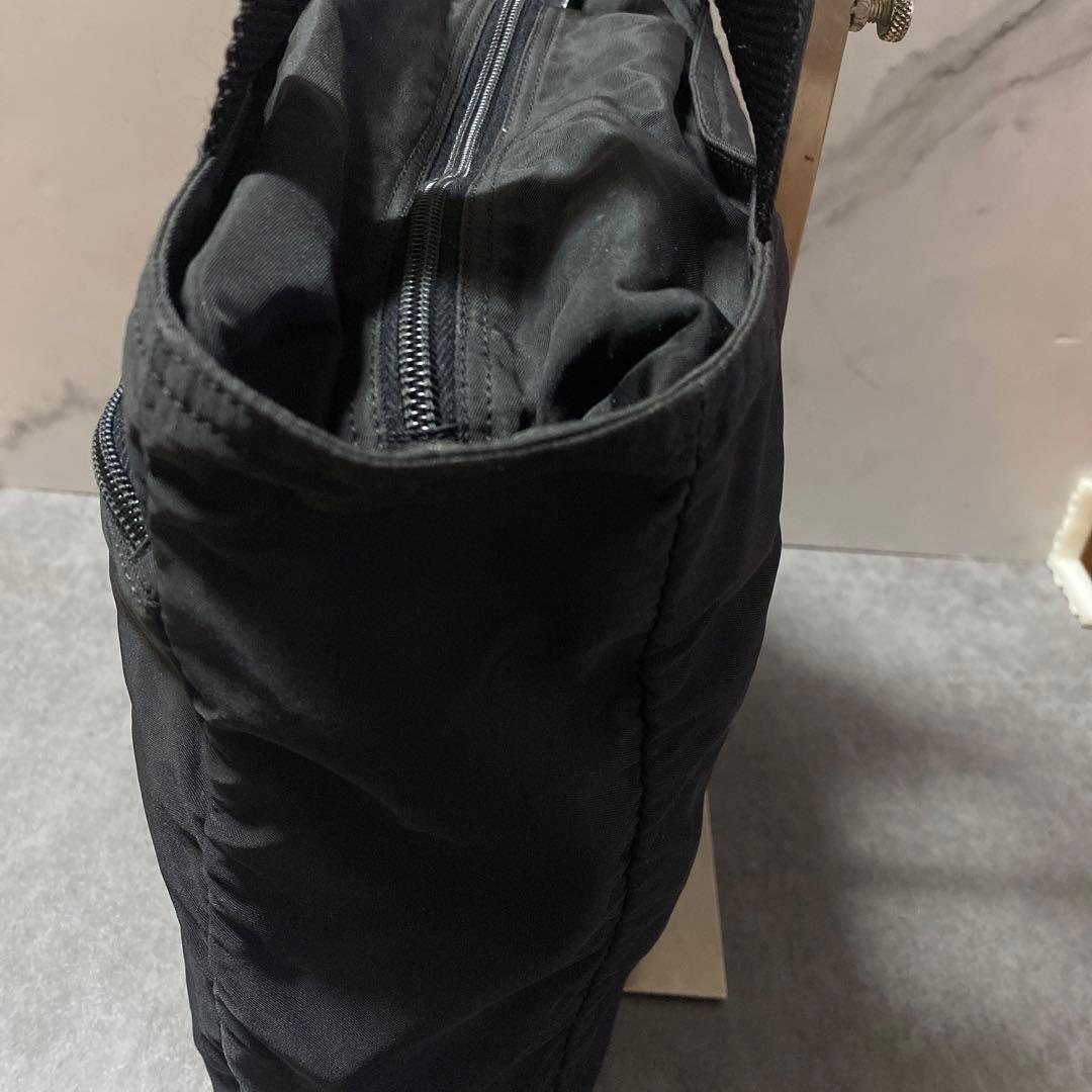 ✨美品✨PRADA トートバッグ ハンド ナイロン ロゴ 三角プレート 黒